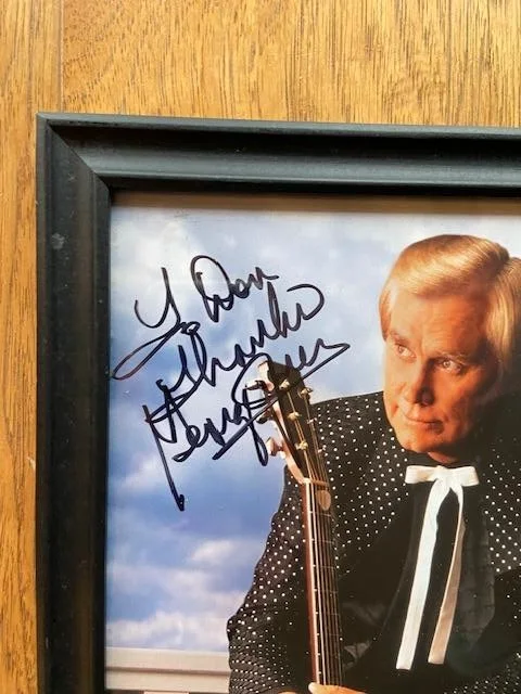 George Jones Signed & Framed 8x10 Glossy Photo Autograph JSA Certified Legend, image 2