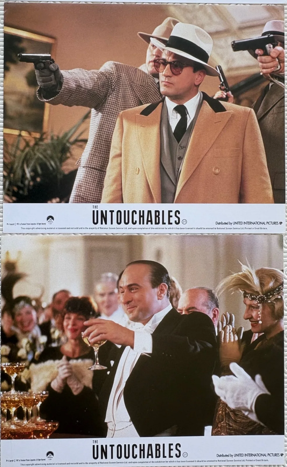 The Untouchables (1987) set of 8 FOH Lobby Cards Kevin Costner Sean Connery, изображение 2
