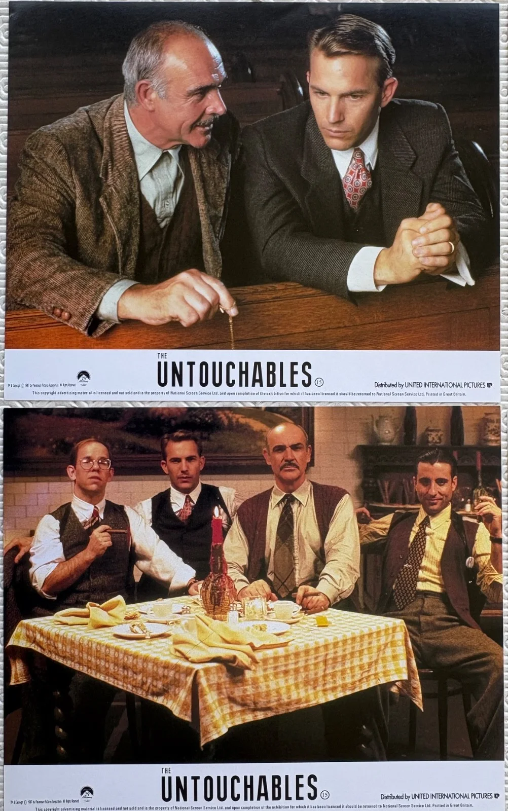 The Untouchables (1987) set of 8 FOH Lobby Cards Kevin Costner Sean Connery, изображение 4