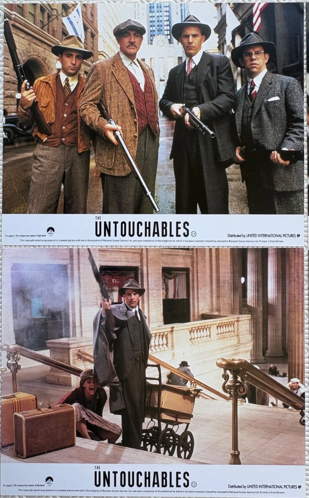 The Untouchables (1987) set of 8 FOH Lobby Cards Kevin Costner Sean Connery, изображение 5