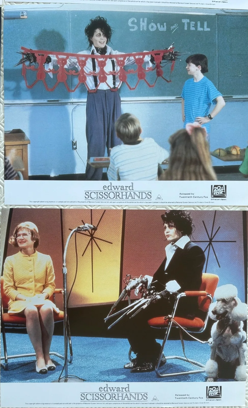 Edward Scissorhands (1990) set of 8 FOH Lobby Cards Johnny Depp Winona Ryder, изображение 2