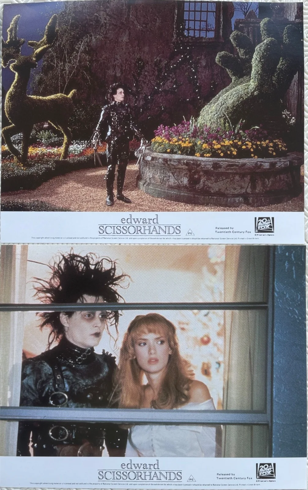 Edward Scissorhands (1990) set of 8 FOH Lobby Cards Johnny Depp Winona Ryder, изображение 3