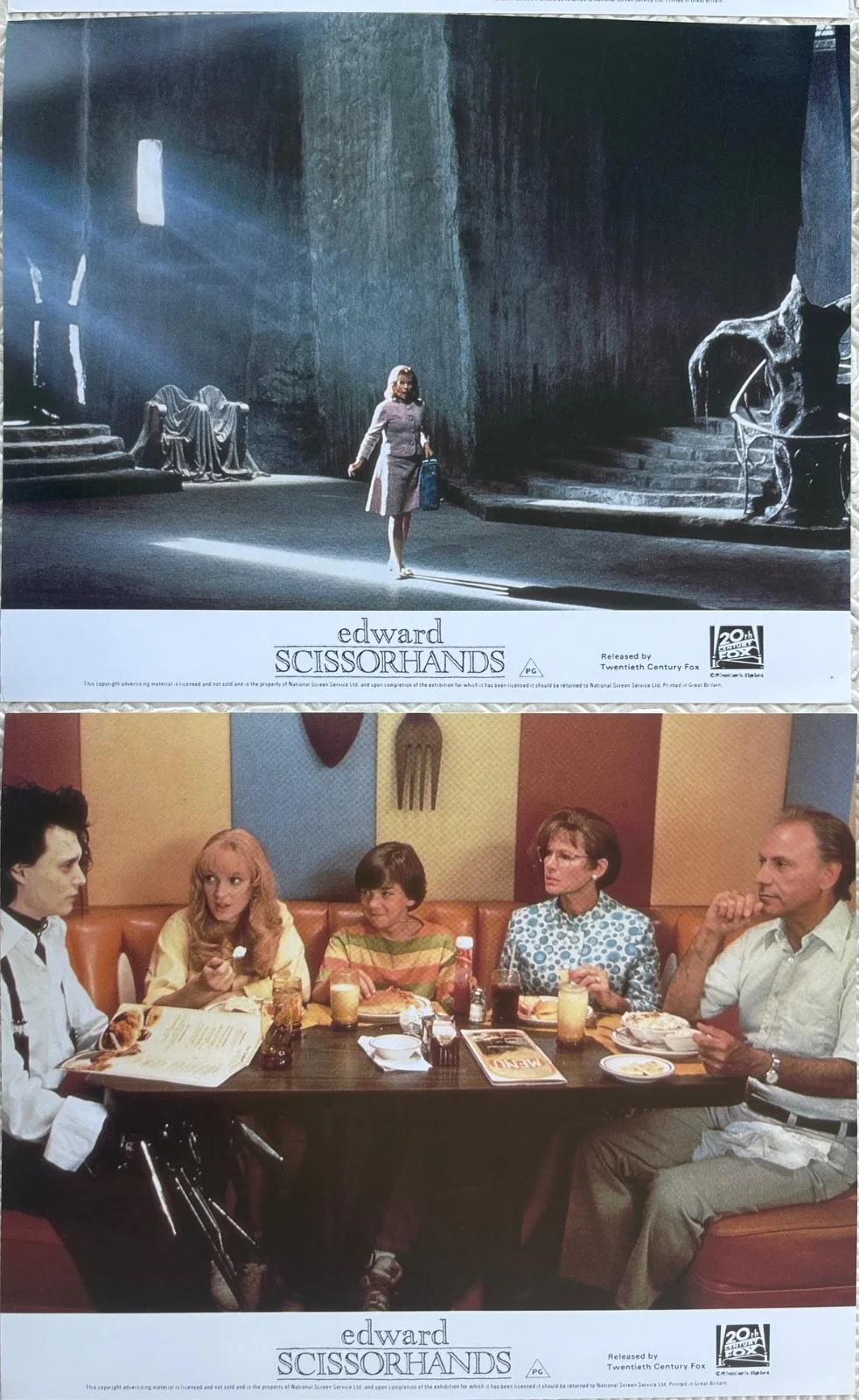 Edward Scissorhands (1990) set of 8 FOH Lobby Cards Johnny Depp Winona Ryder, изображение 4