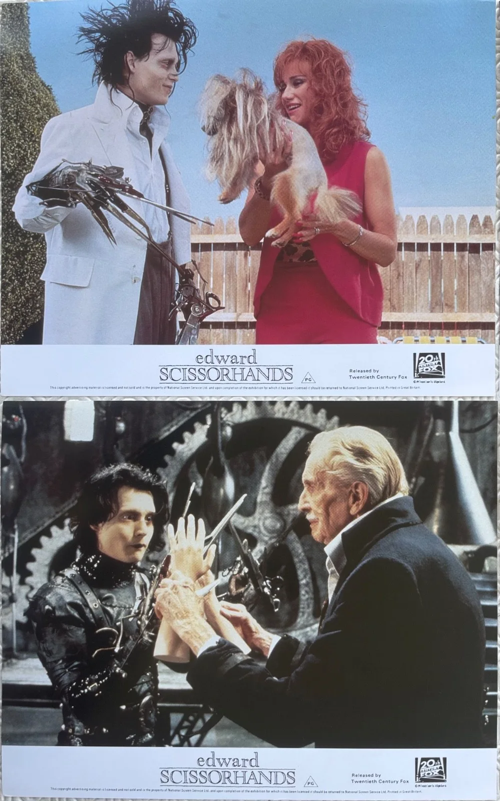 Edward Scissorhands (1990) set of 8 FOH Lobby Cards Johnny Depp Winona Ryder, изображение 5