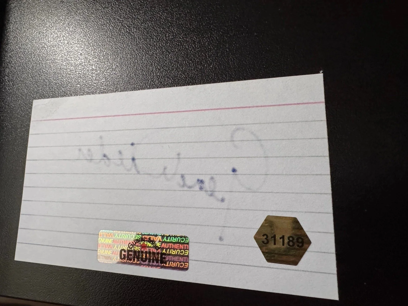 Gene Wilder Signed Index Card Autographed Willy Wonka, image 2