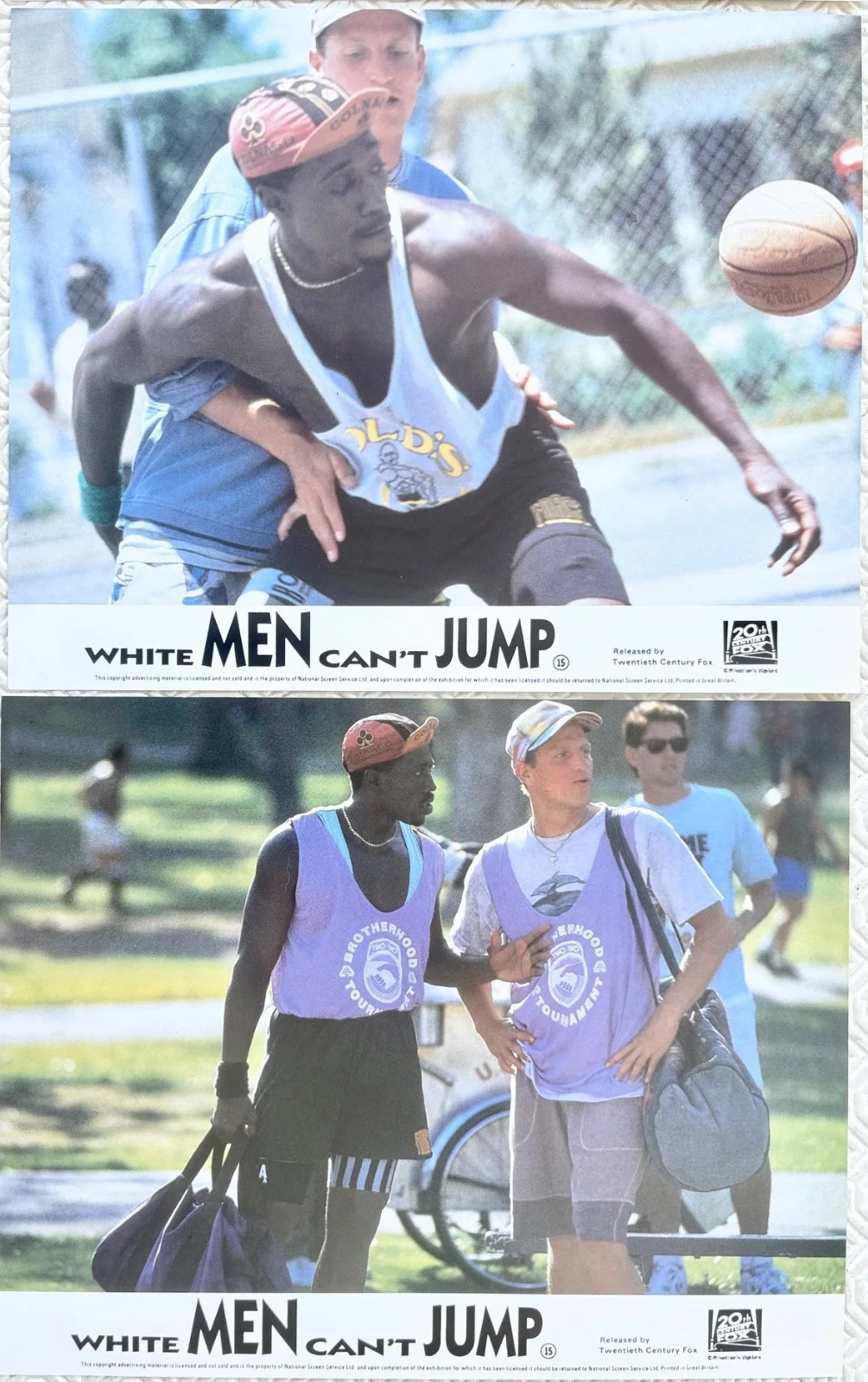 White Men Can't Jump (1992) set of 8 FOH Lobby Cards Wesley Snipes, изображение 2
