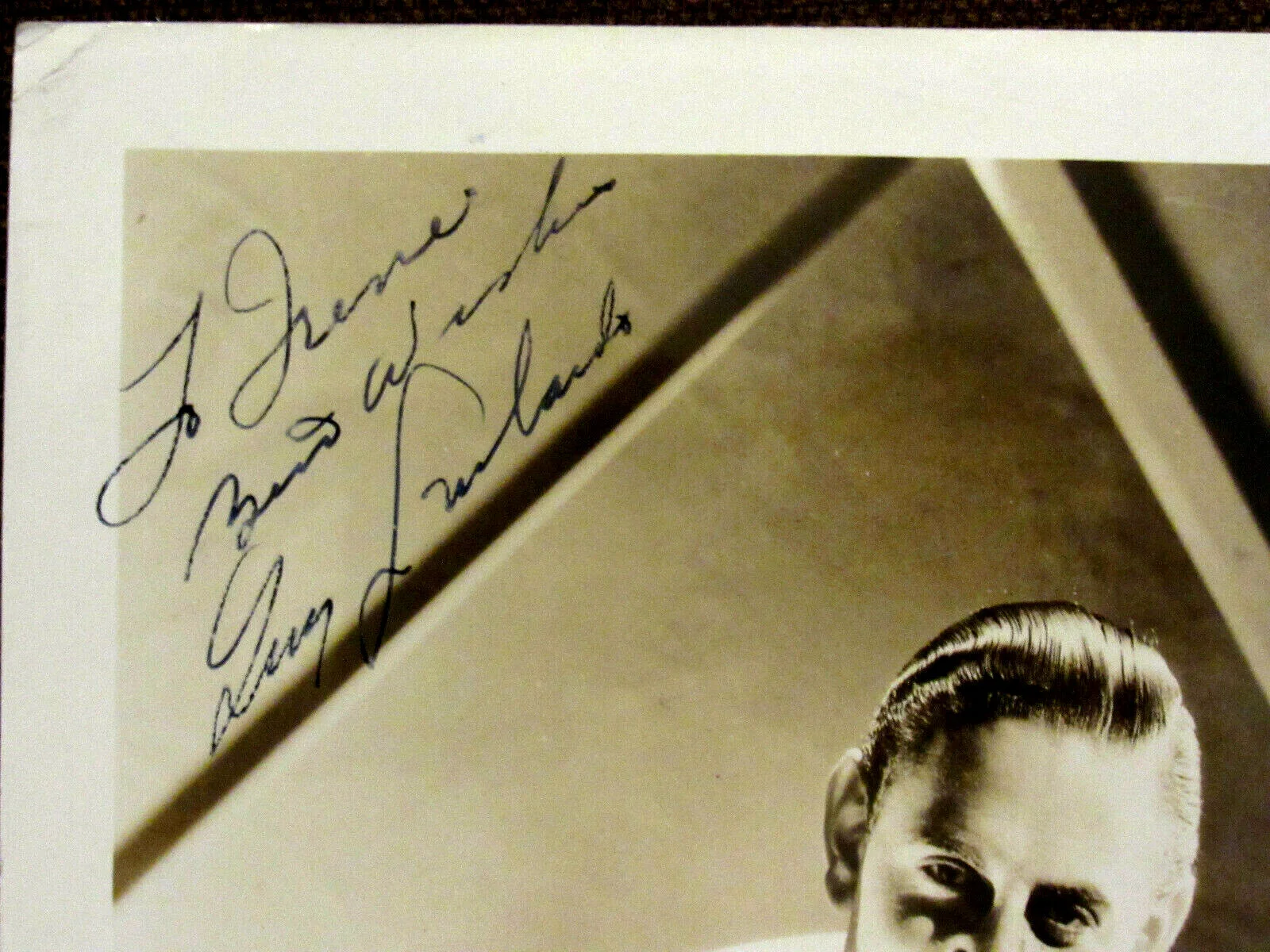 GUY LOMBARDO BANDLEADER & VIOLINIST SIGNED AUTO VINTAGE MCA SEPIA PHOTO BECKETT, изображение 2