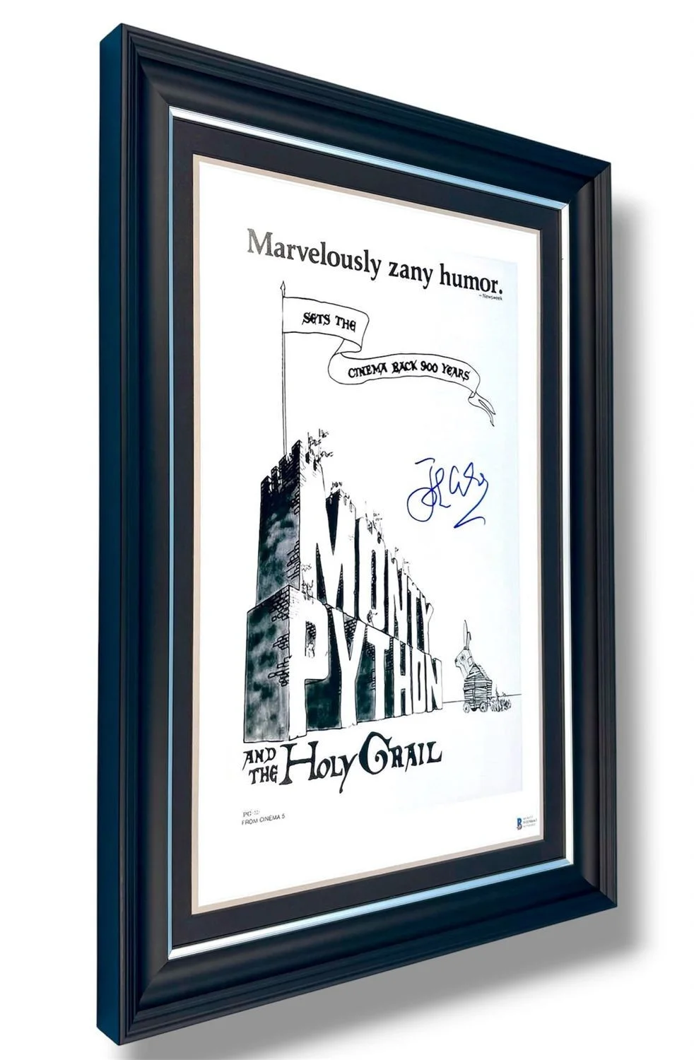 John Cleese Signed Photo Framed & Beckett COA Monty Python Movie Poster Auto, image 2