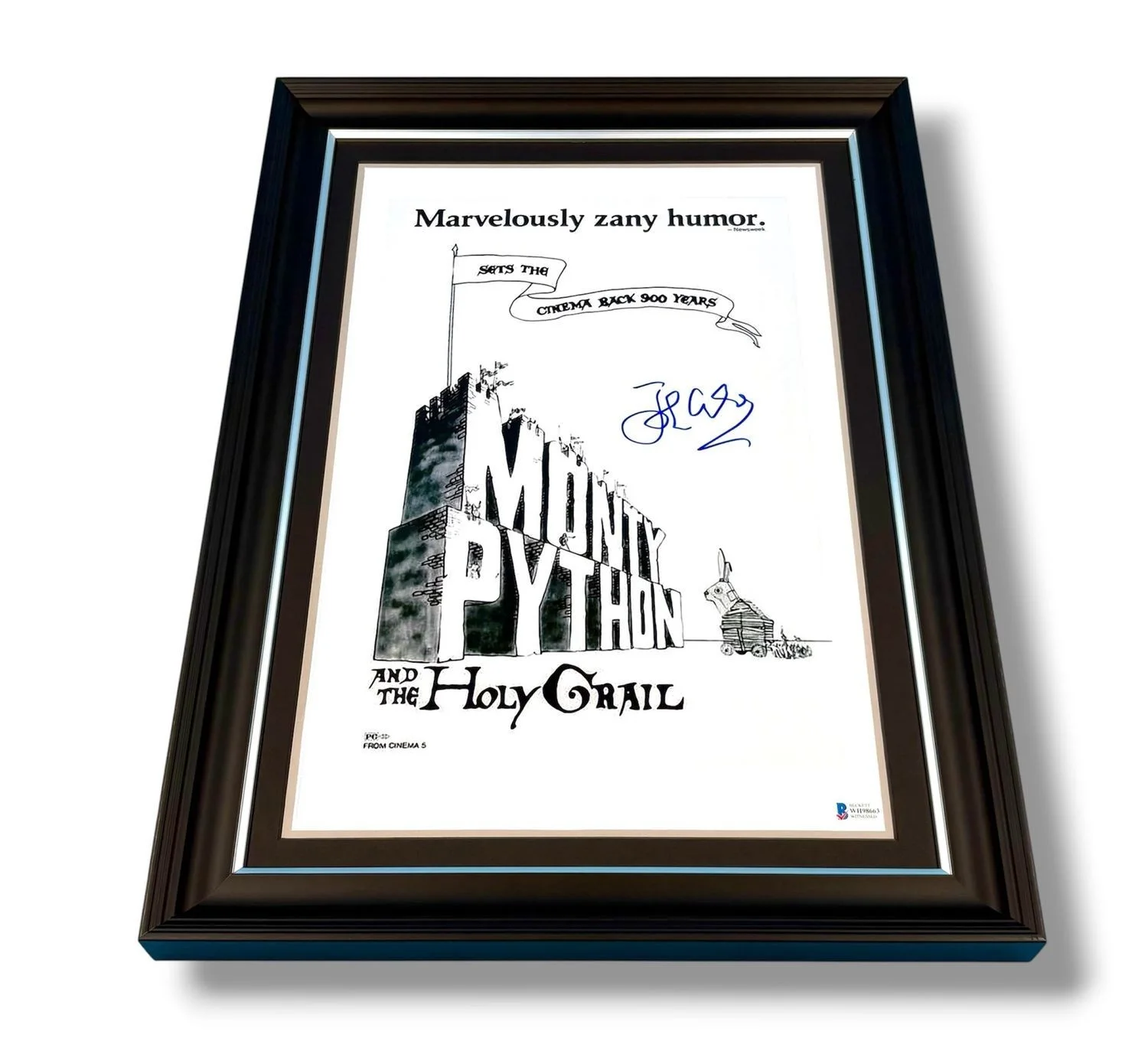 John Cleese Signed Photo Framed & Beckett COA Monty Python Movie Poster Auto, image 4