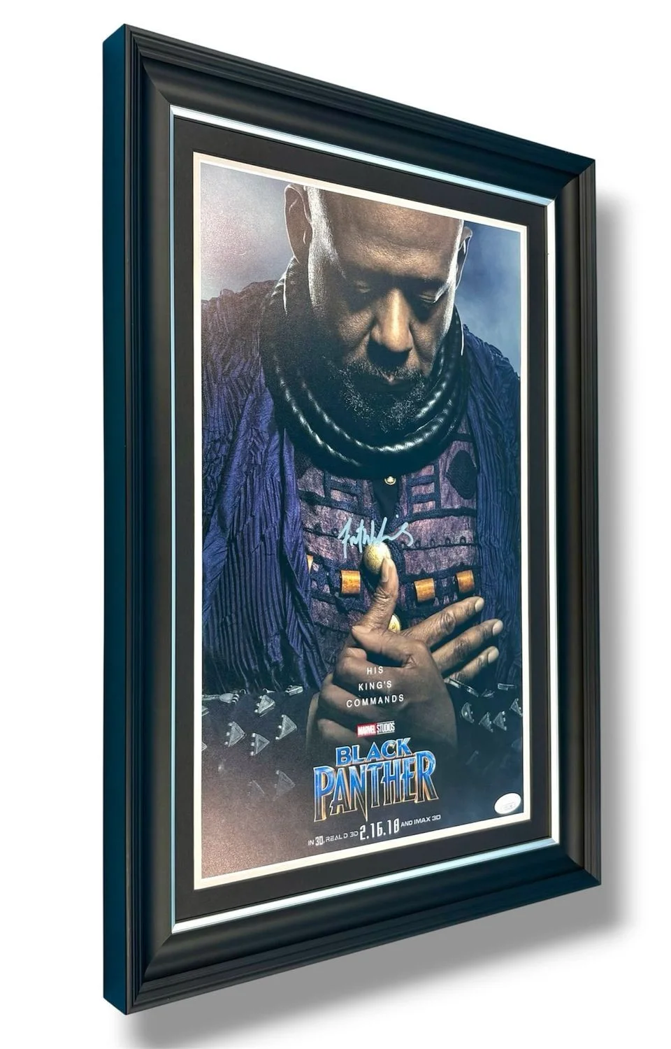 Forest Whitaker Signed Photo Framed & JSA COA Black Panther Movie Poster Auto, image 2