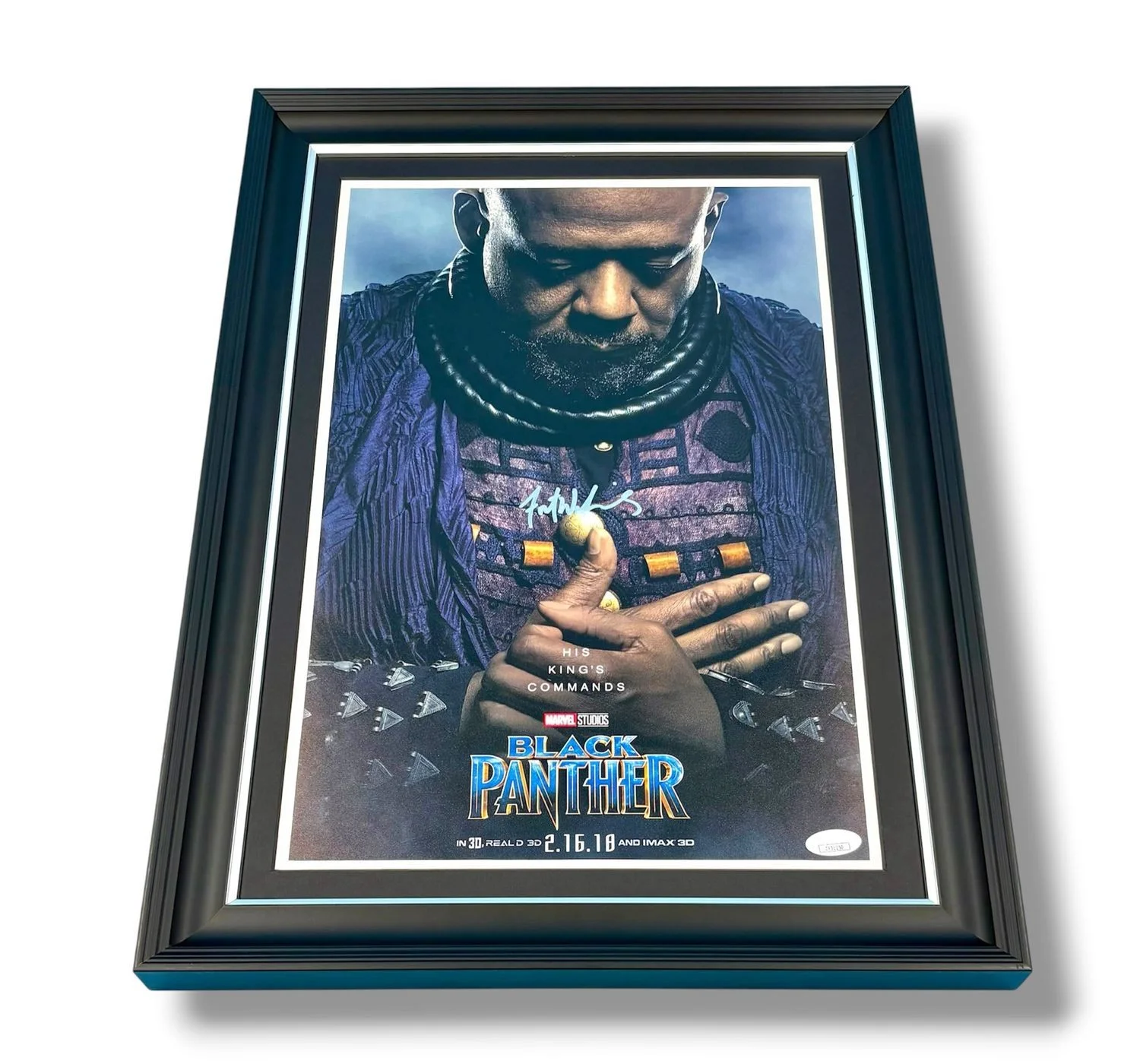 Forest Whitaker Signed Photo Framed & JSA COA Black Panther Movie Poster Auto, image 4