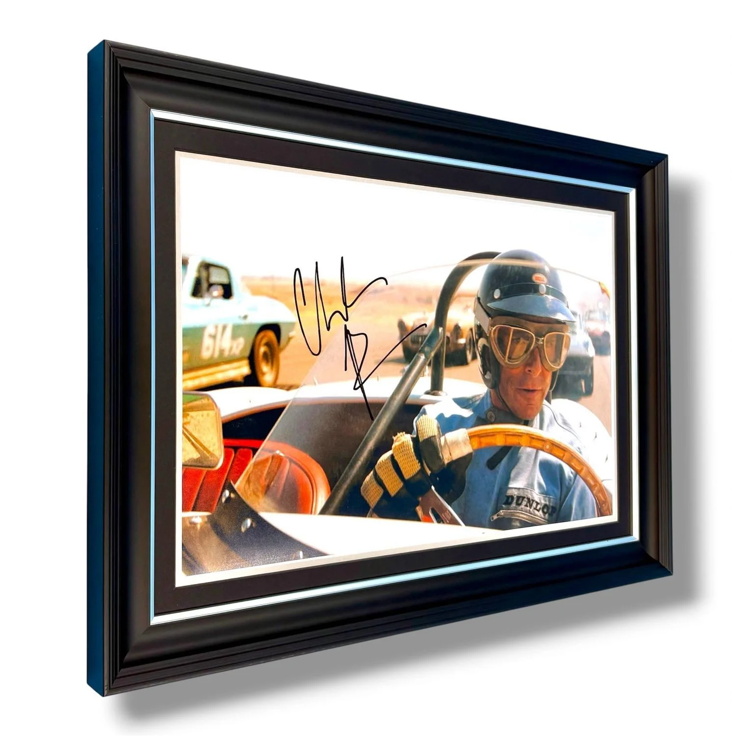 Christian Bale Signed Photo Framed & SWAU COA Ford V Ferrari Movie Poster Auto, изображение 2