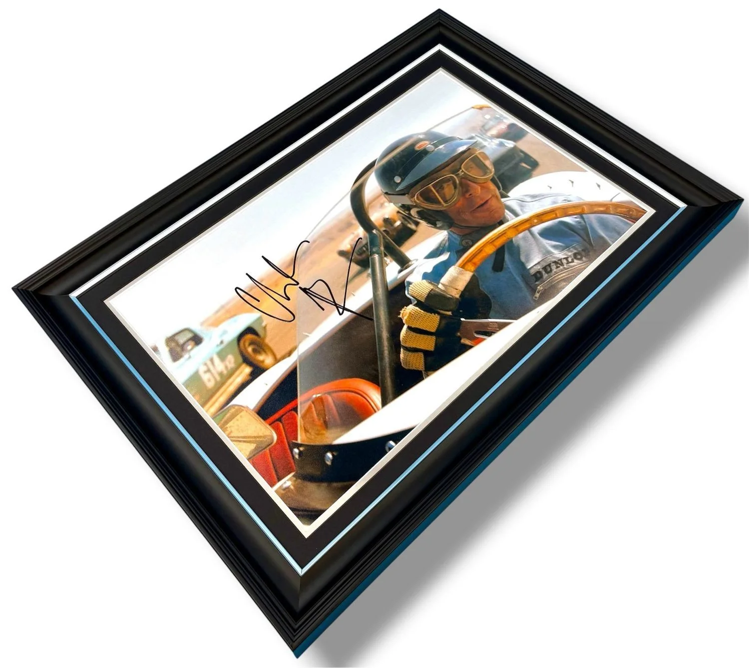 Christian Bale Signed Photo Framed & SWAU COA Ford V Ferrari Movie Poster Auto, изображение 3