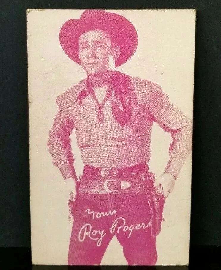 Roy Rogers — Roy Rogers Signed Photo Exhibit Trade Card Yours Roy Rogers vtg rare, изображение 2