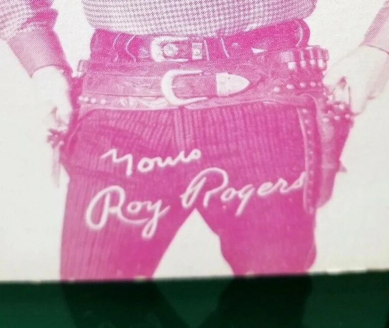 Roy Rogers — Roy Rogers Signed Photo Exhibit Trade Card Yours Roy Rogers vtg rare, изображение 3