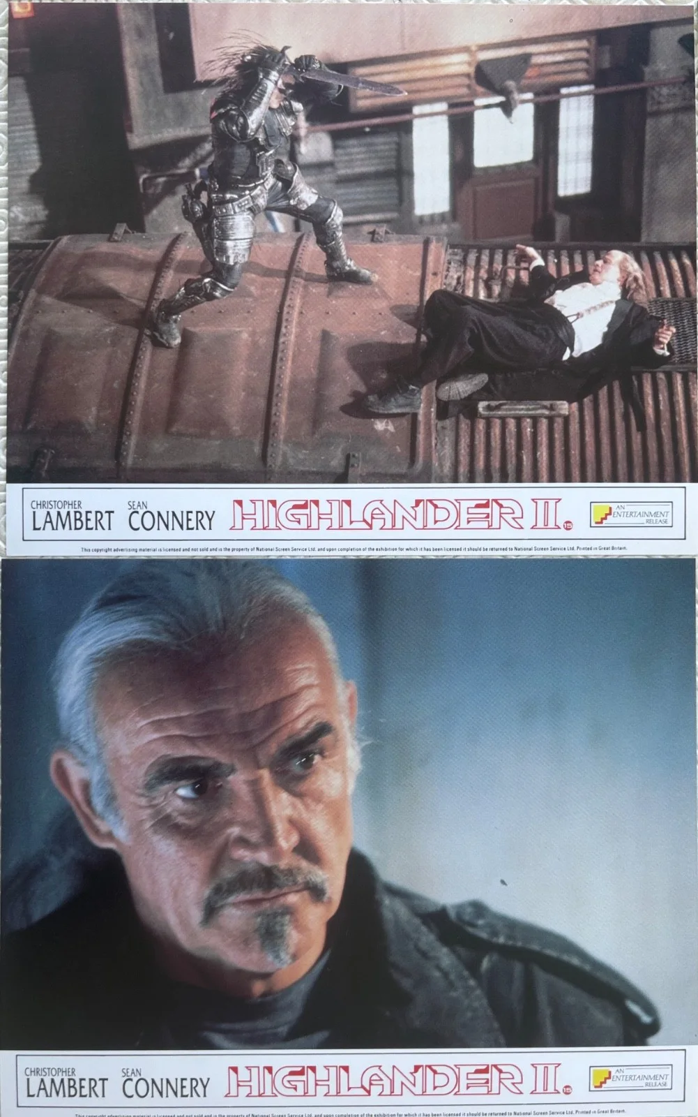 Highlander 2 (1991) set of 8 FOH Lobby Cards Christopher Lambert Sean Connery, image 4