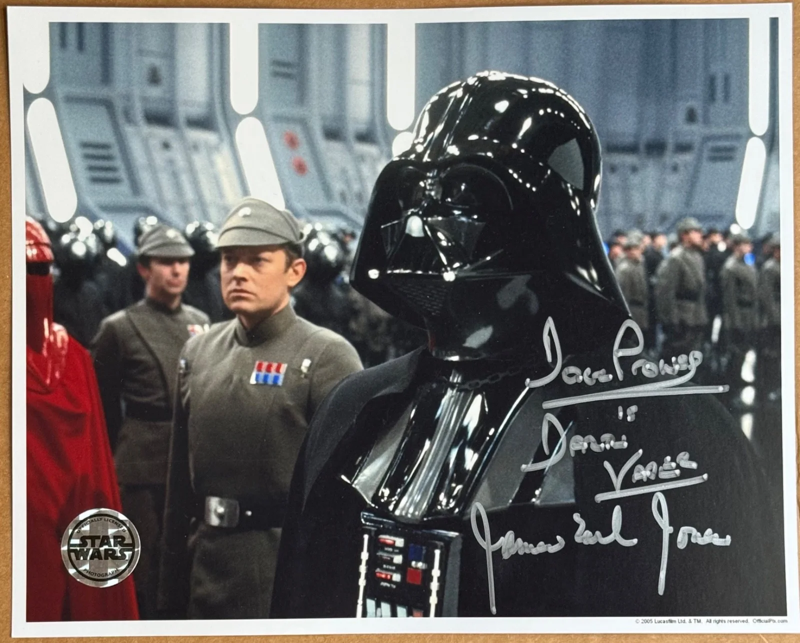 James Earl Jones — James Earl Jones & Dave Prowse Star Wars SIGNED ROTJ Darth Vader 8x10 OPX K9 COA