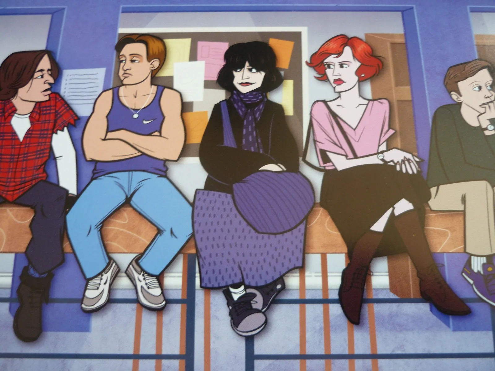 Framed mounted a4 Poster Film breakfast club detention saturday morning, изображение 2
