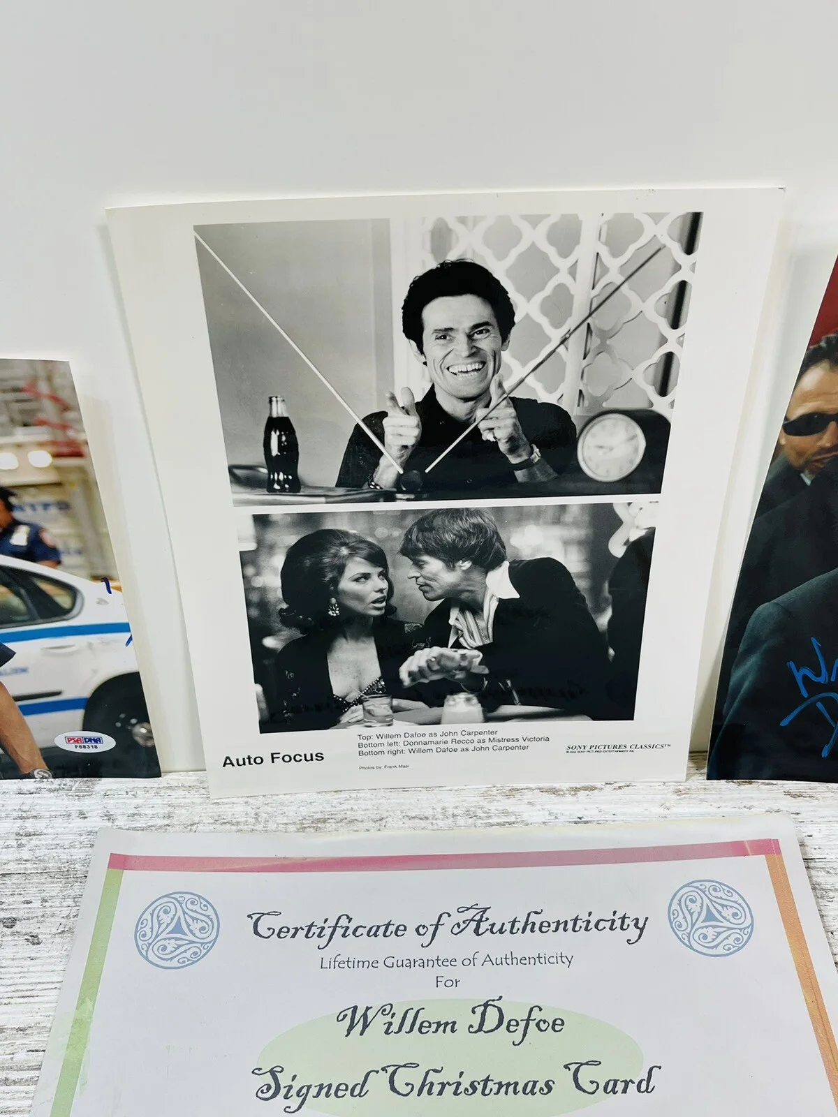 Willem Defoe Signed Autographs Platoon Inside Man Academy Xmas Card COA PSA/DNA, изображение 3