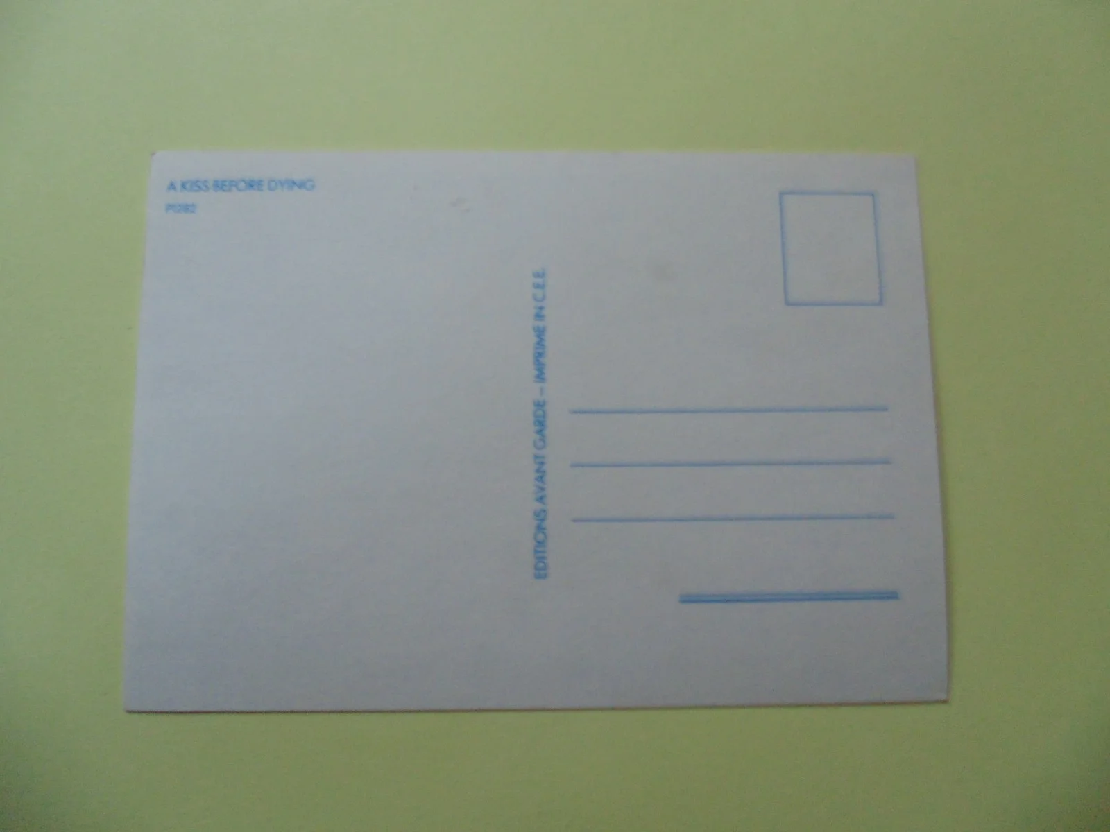 Film Promotional Card: A Kiss Before Dying, Matt Dillon, Sean Young, изображение 2