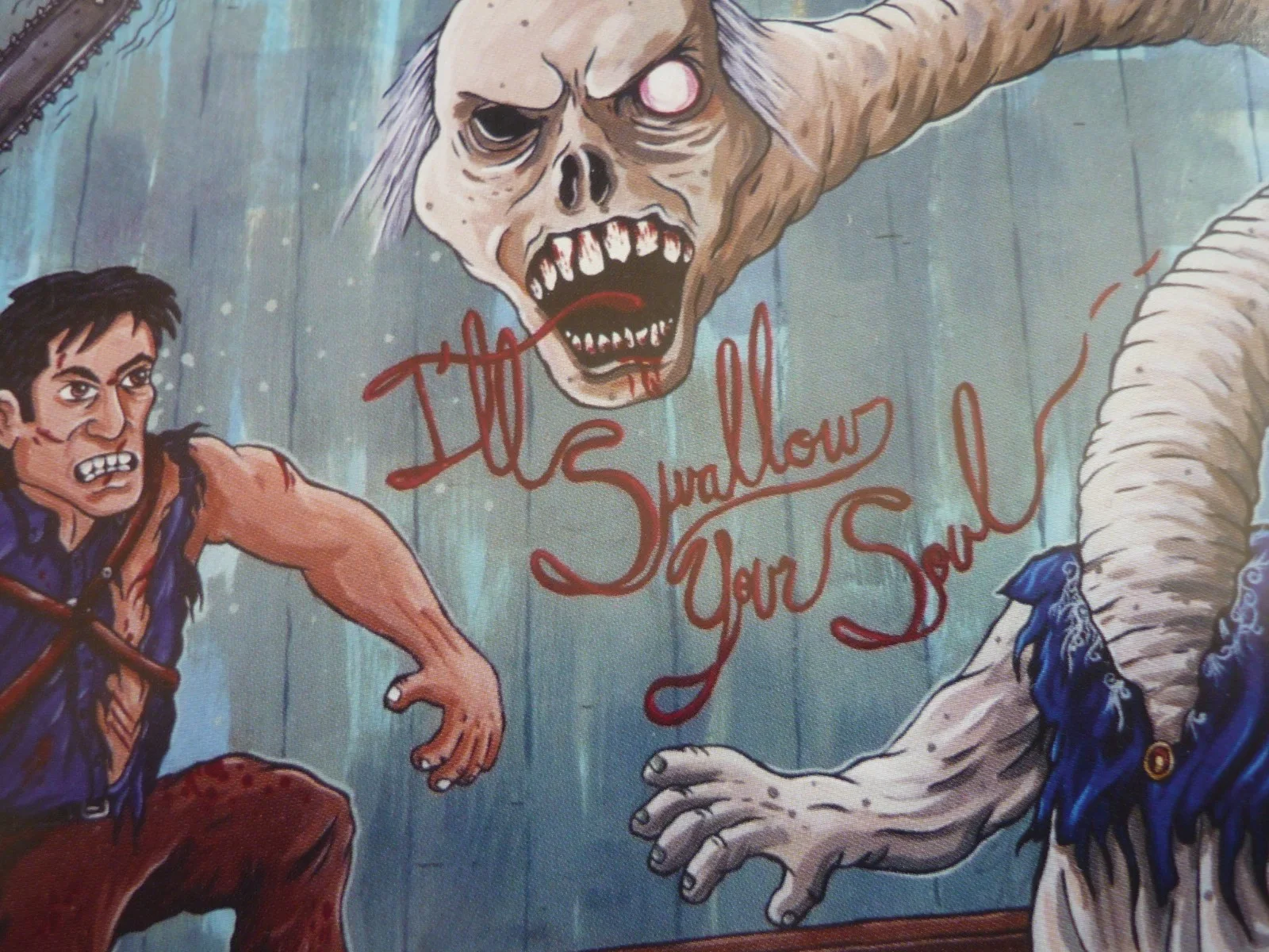 Framed mounted a4 Poster Film evil dead i'll swallow your soul, изображение 2