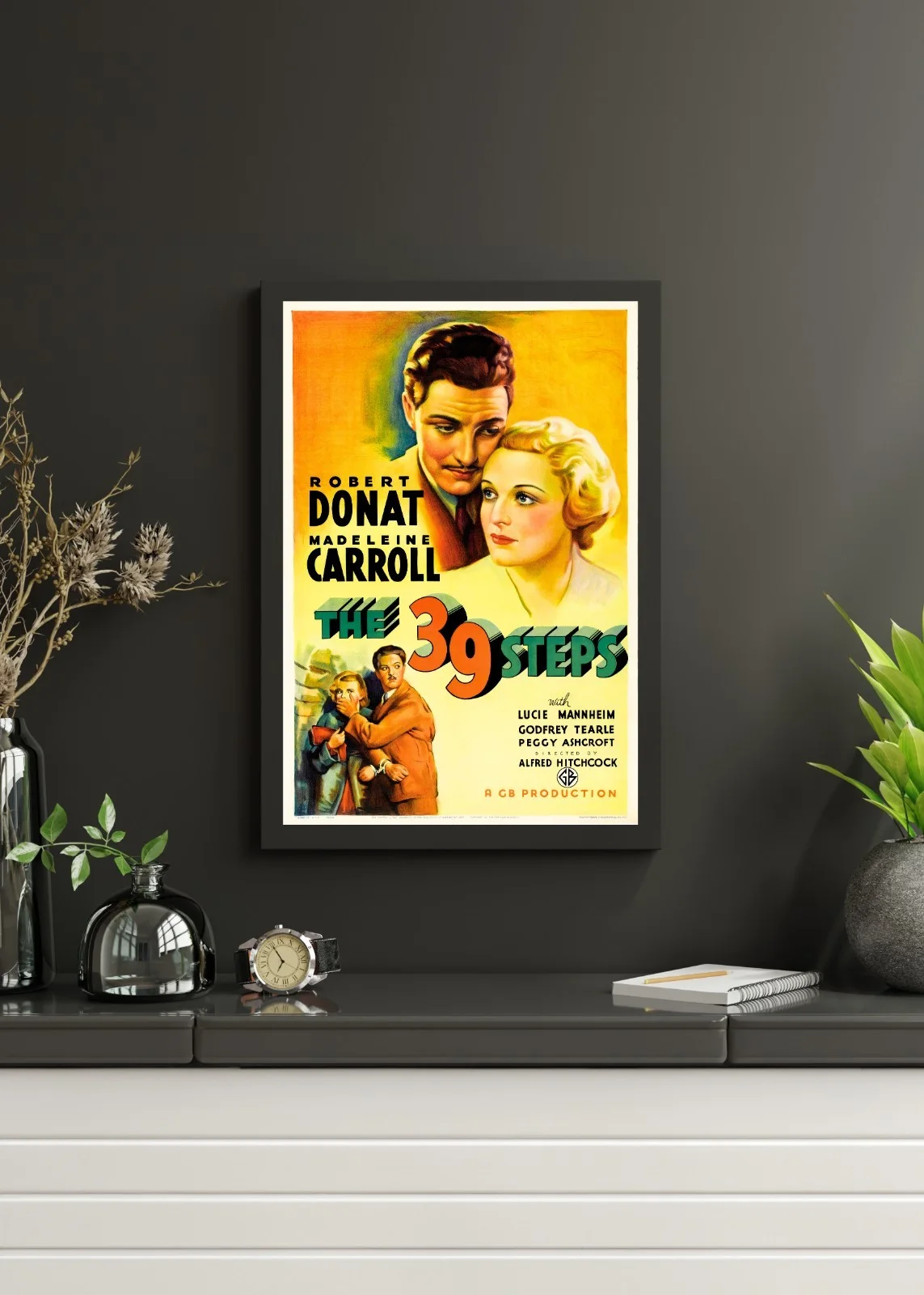 The 39 Steps - 1935 Hitchcock Thriller 27.2" x 41" US One Sheet Poster, image 3
