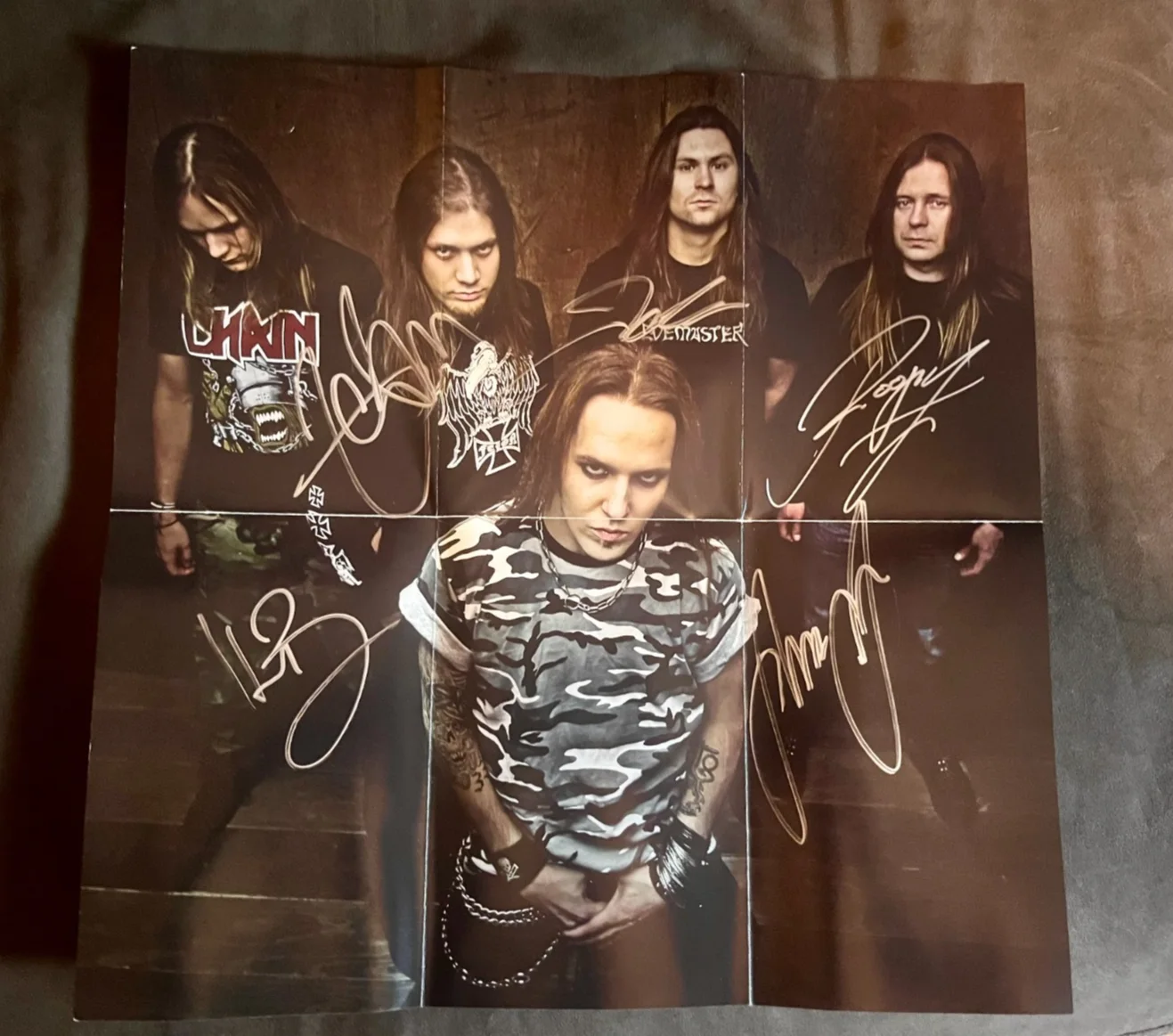 Children of Bodom band — CHILDREN OF BODOM DVD andn large AUTOGRAPHED POSTER signed by all 5, изображение 4