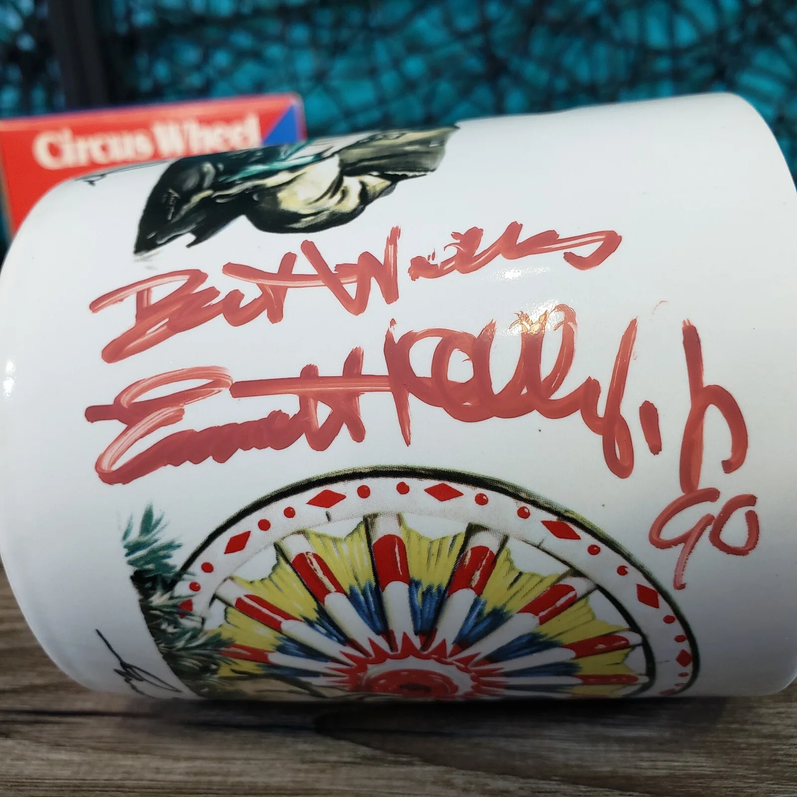 Emmett Kelly Jr — VTG 1987 Emmett Kelly Jr Sad Clown SIGNED AUTOGRAPHED 1990 Coffee Cup Mug in Box, image 4