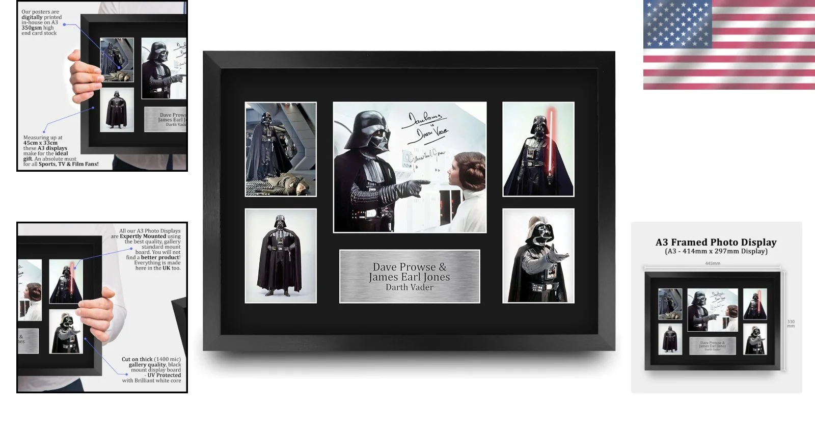 Dave Prowse — Dave Prowse & James Earl Jones Autograph Display, image 2