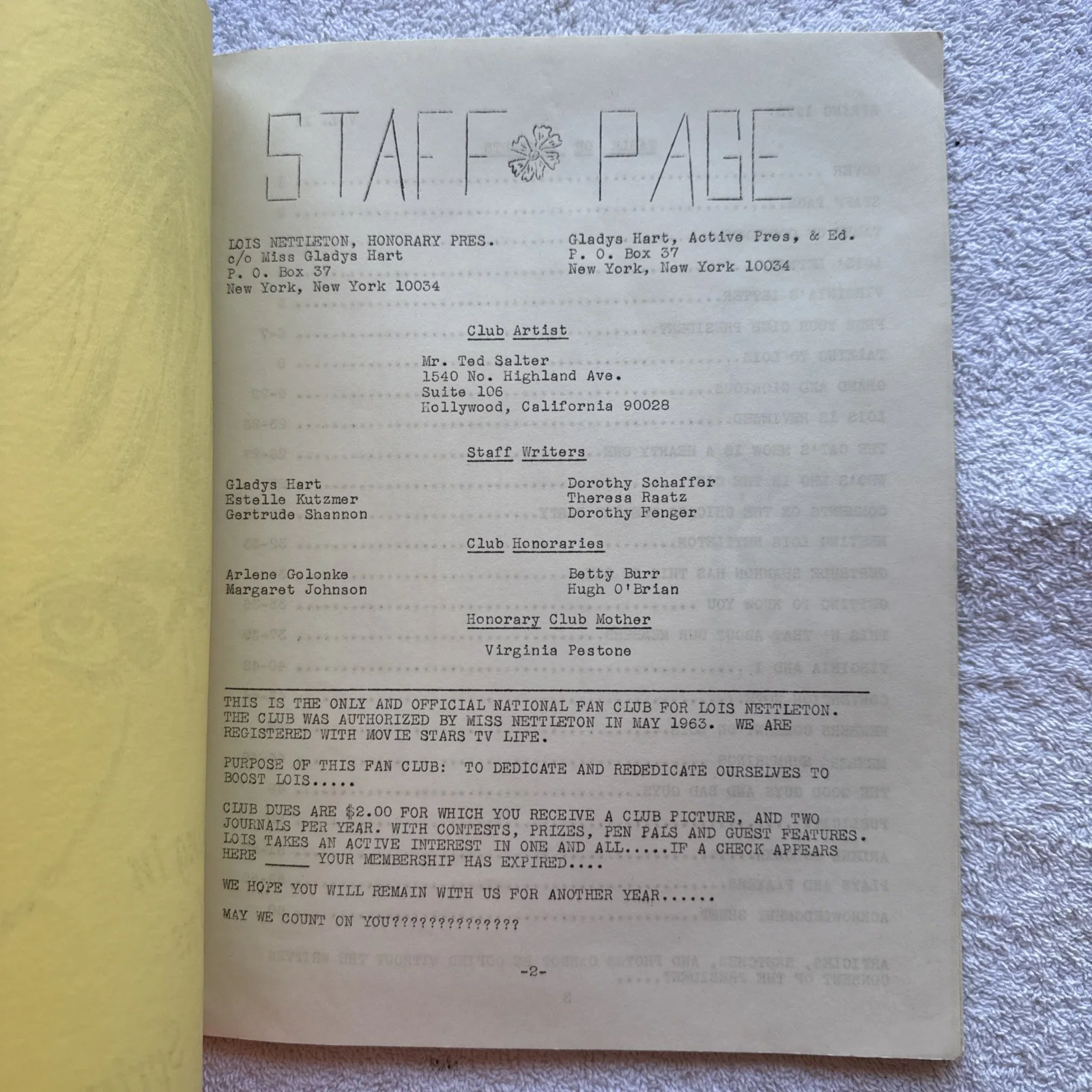 Vintage Lois Nettleton Fan Club News Magazine 1970, 6 Pictures total, изображение 2