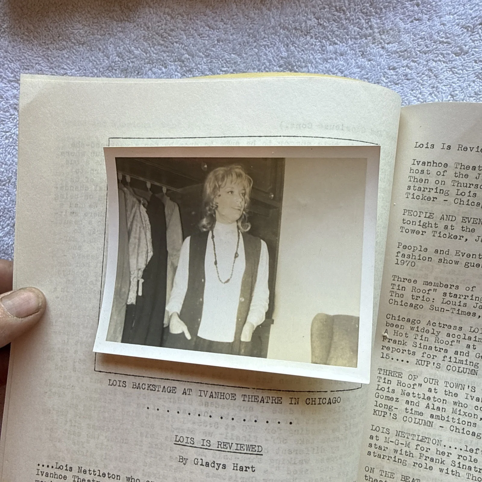 Vintage Lois Nettleton Fan Club News Magazine 1970, 6 Pictures total, изображение 4