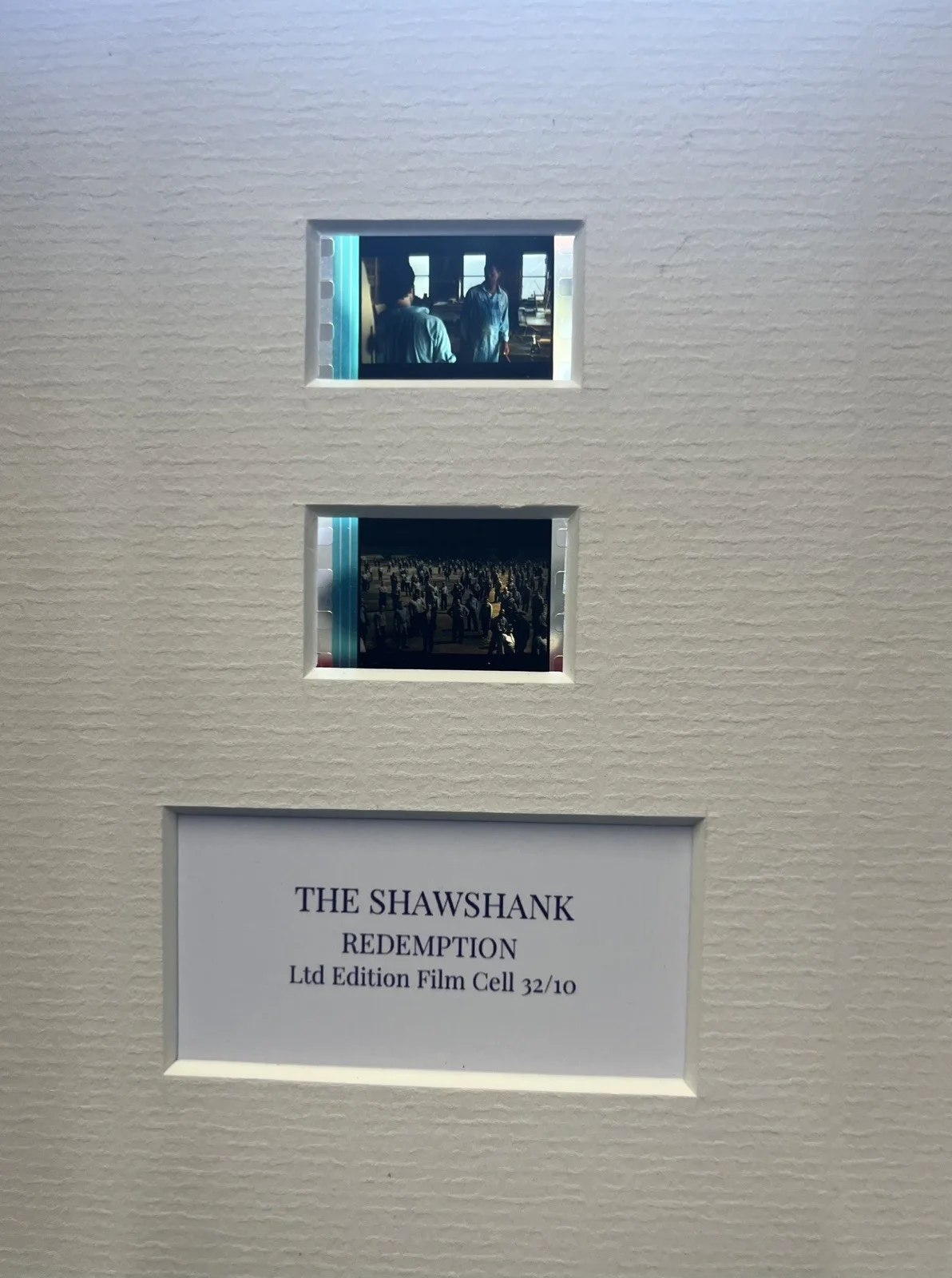 THE SHAWSHANK REDEMPTION . 35mm Film Cell Mounted Display, image 3