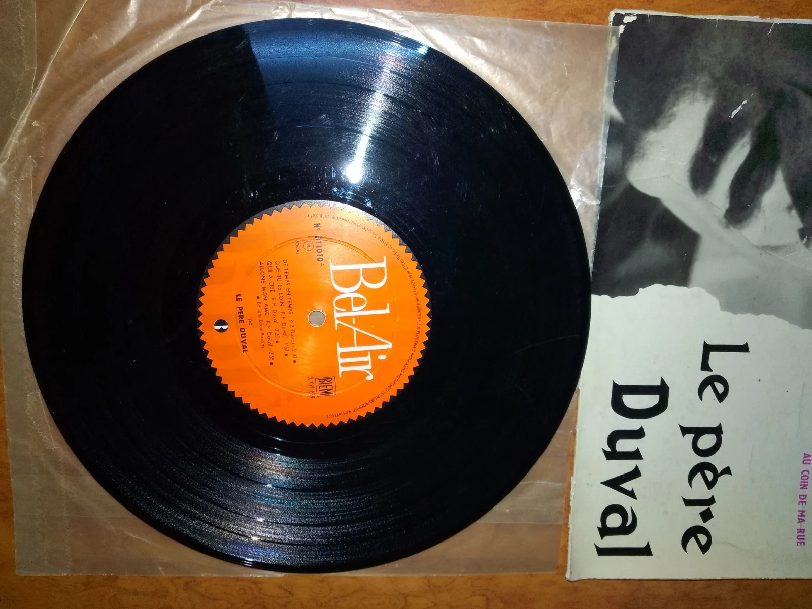 HAND SIGNED Le Père Duval Vinyl LP - Authentic Autograph & Inscription - French, image 5