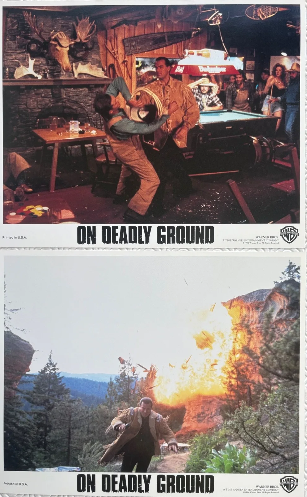 On Deadly Ground set of 8 Original 1994 FOH Lobby Cards Steven Seagal, изображение 5