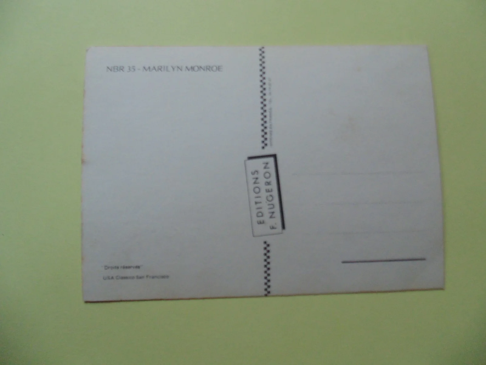 Marilyn Monroe - An F. Nugeron Editions Postcard, image 2