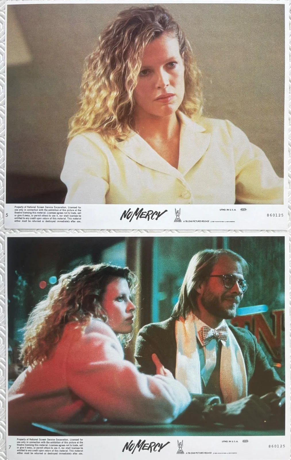No Mercy set of 8 Original 1986 FOH Lobby Cards Richard Gere Kim Basinger, изображение 4