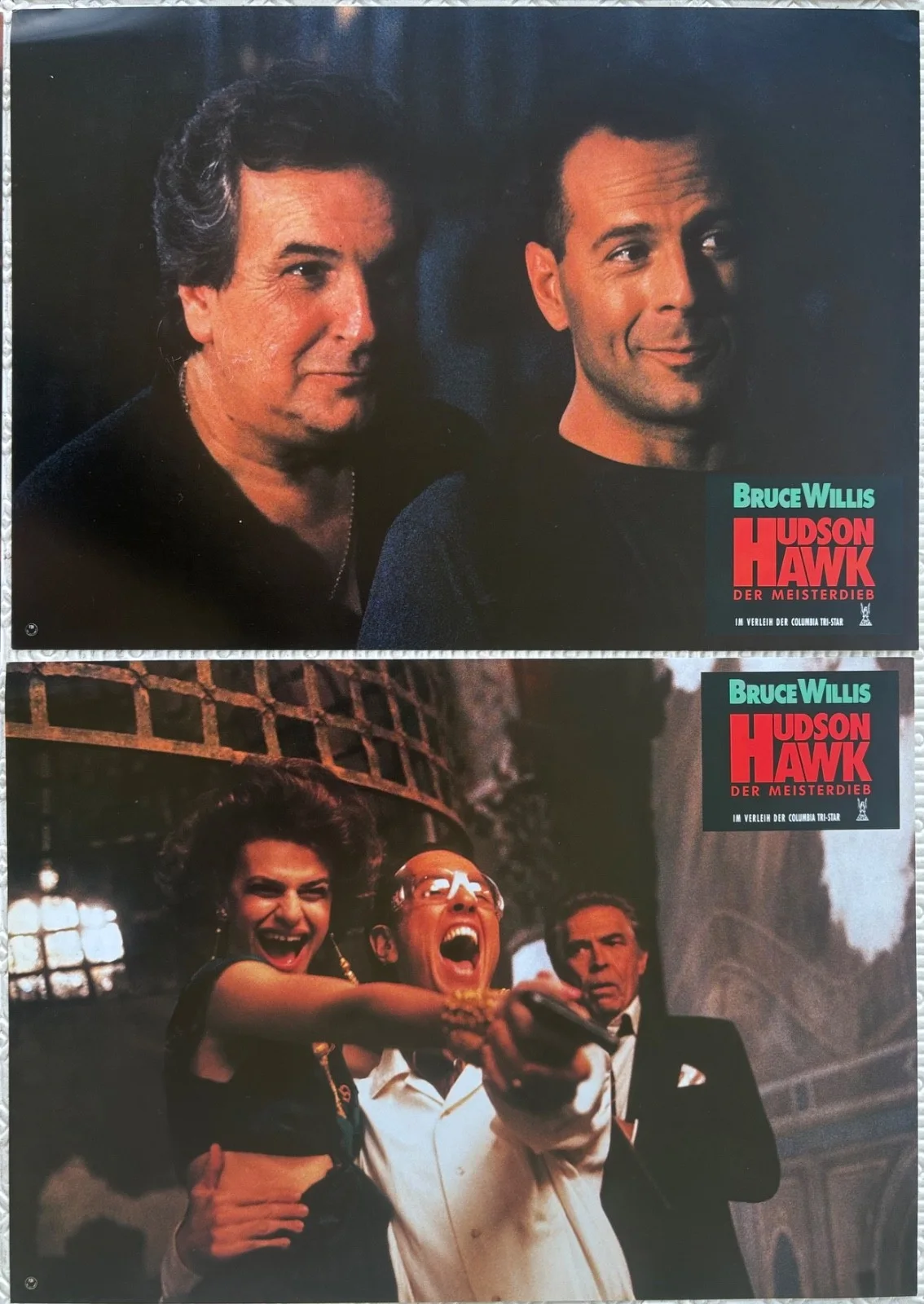 Hudson Hawk set of 8 Original 1991 German Lobby Cards Bruce Willis, image 2