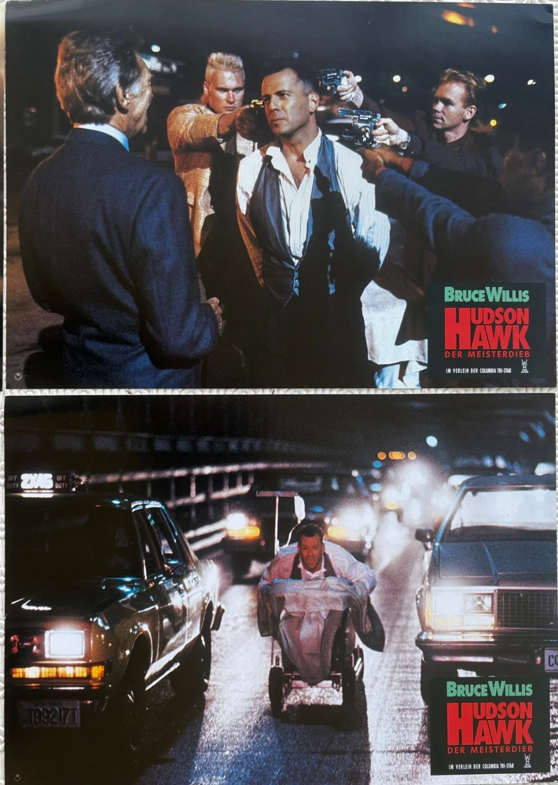 Hudson Hawk set of 8 Original 1991 German Lobby Cards Bruce Willis, image 3