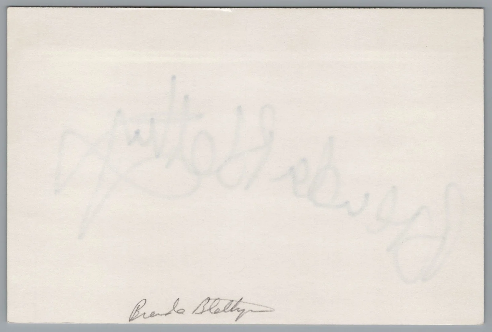 Brenda Blethyn — Brenda Blethyn Signed 4x6 Index Card Autographed, image 2