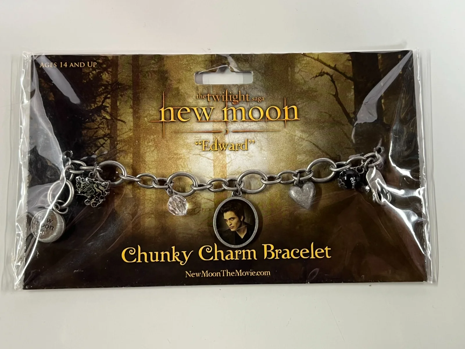 Twilight Saga New Moon - Edward Cullen Chunky Charm Bracelet By NECA - RARE BNIP, изображение 3