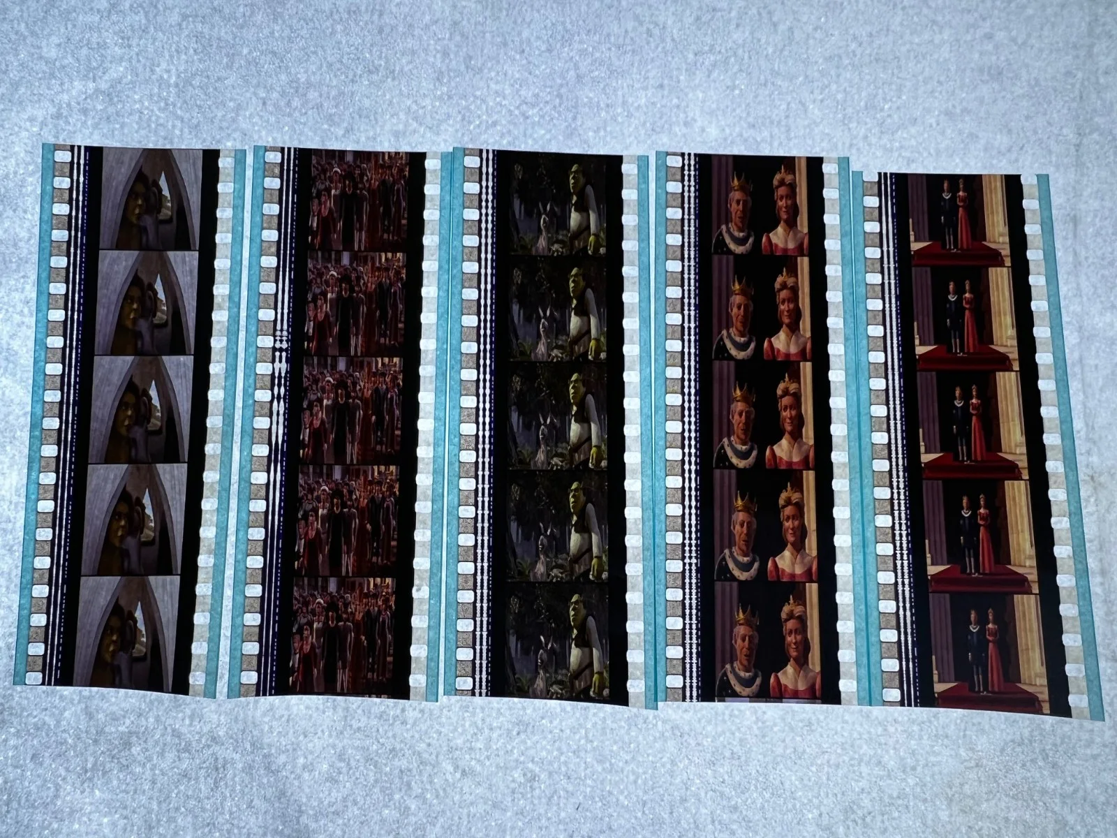 Shrek 2 35mm Film Cells Strips - 5 Strips of 5 Cells FREE P&P, изображение 3