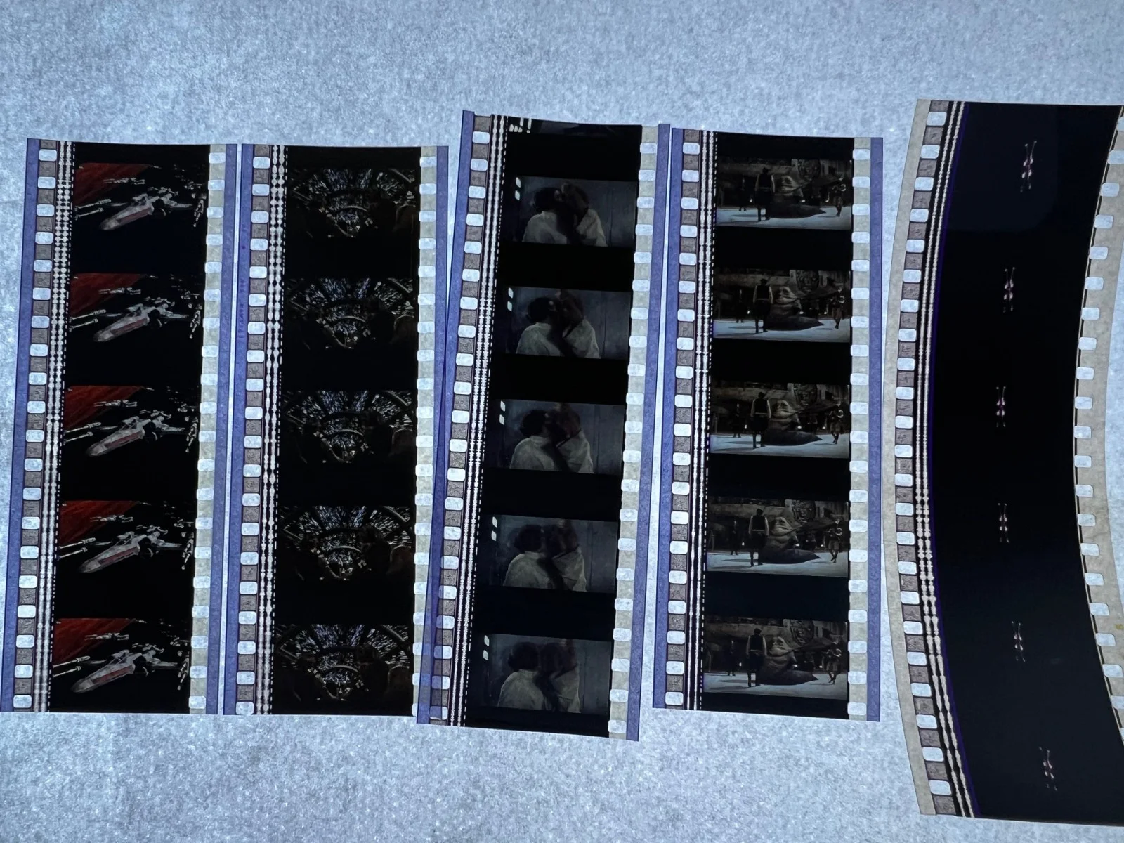 Star Wars A New Hope 35mm Film Cells Strips - 5 Strips of 5 Cells FREE P&P, изображение 2