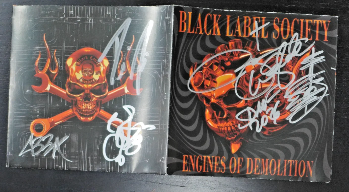 BLACK LABEL SOCIETY AUTOGRAPHED ENGINES OF DEMOLITION NEW CD BAND SIGNED POSTER, изображение 2