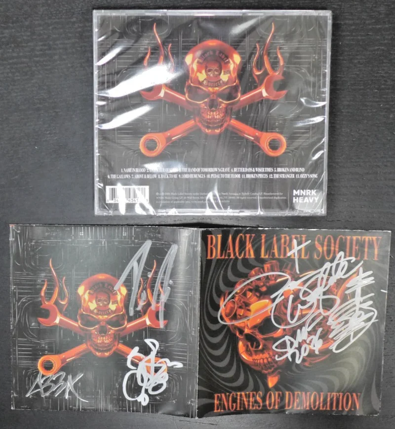BLACK LABEL SOCIETY AUTOGRAPHED ENGINES OF DEMOLITION NEW CD BAND SIGNED POSTER, изображение 3