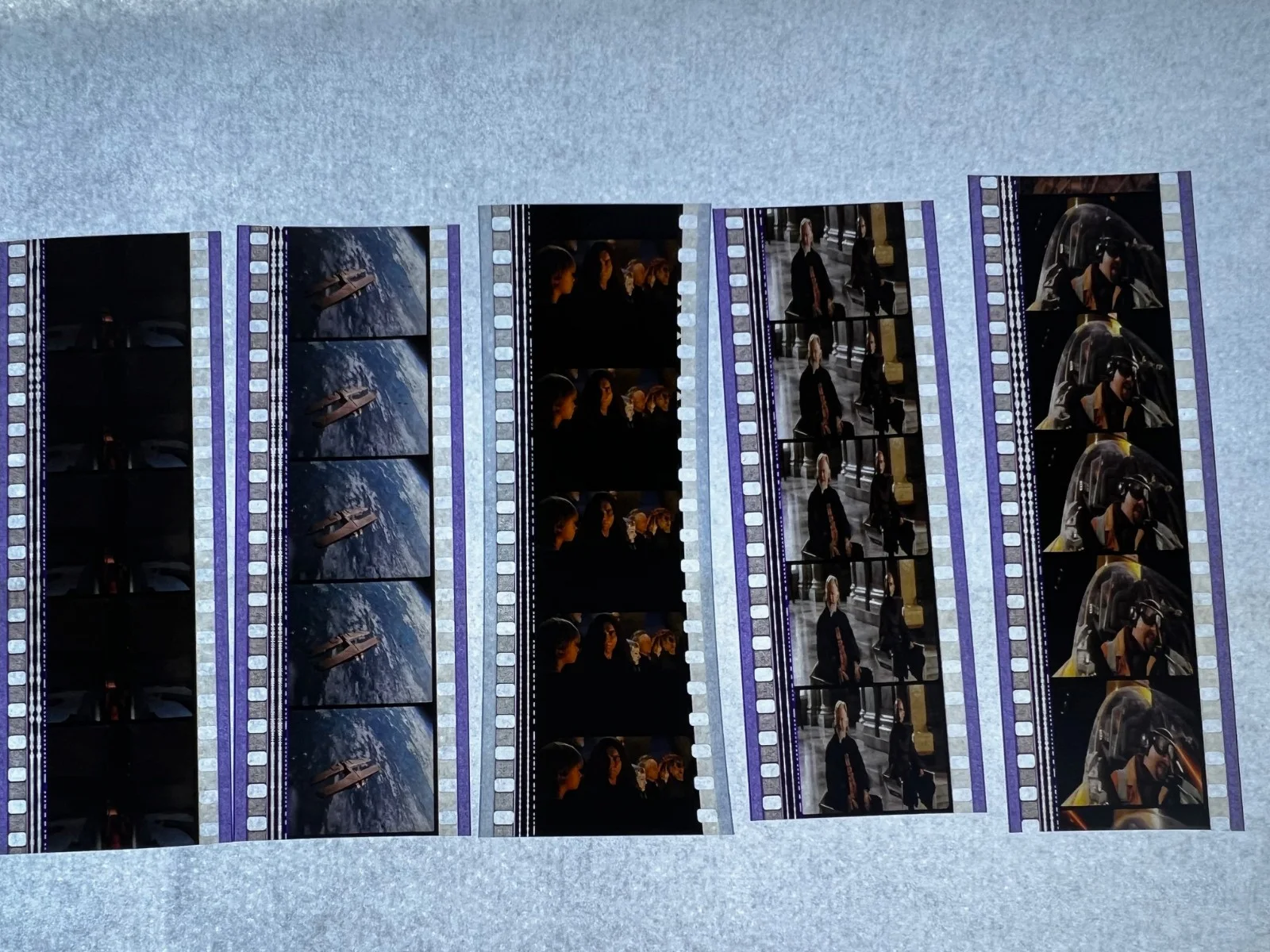 Star Wars Phantom Menace 35mm Film Cells Strips - 5 Strips of 5 Cells FREE P&P, изображение 3