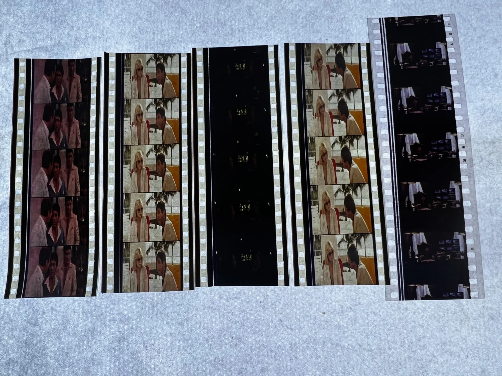 Scarface 35mm Film Cells Strips - 5 Strips of 5 Cells FREE P&P, изображение 2