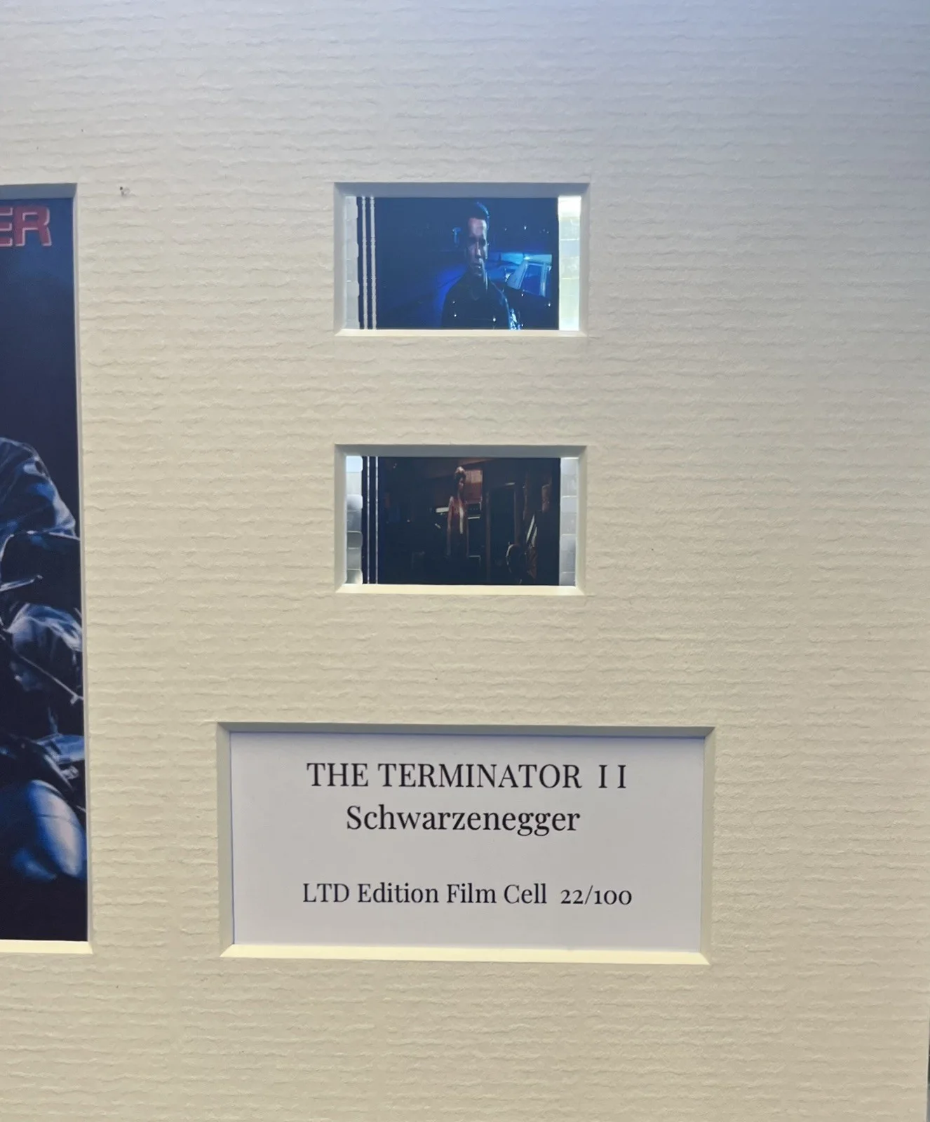 TERMINATOR. 2. Judgment Day. 35mm Film Cell Mounted Display, image 3