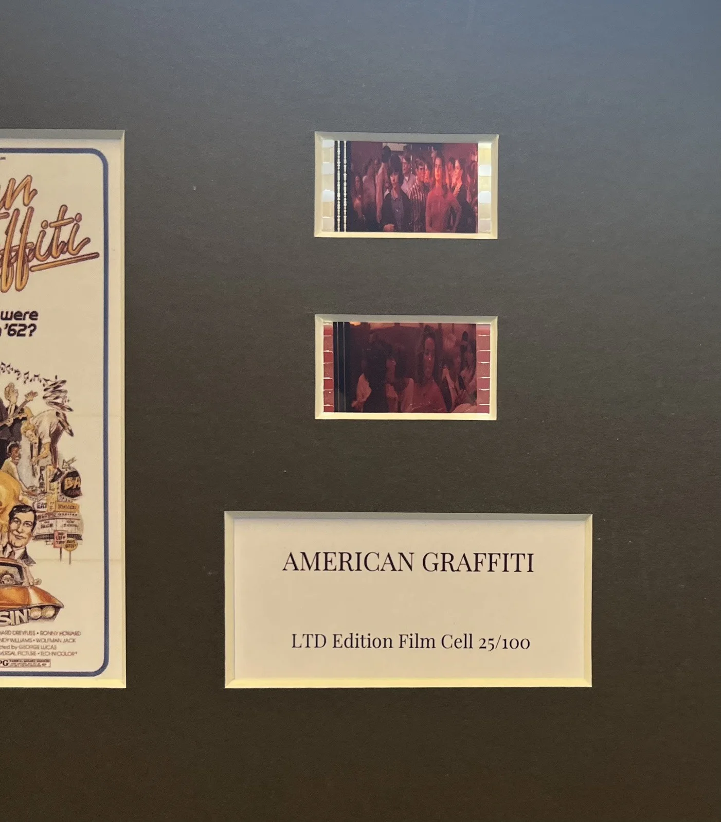 AMERICAN GRAFFITI. 35mm Film Cell Mounted Display, image 3