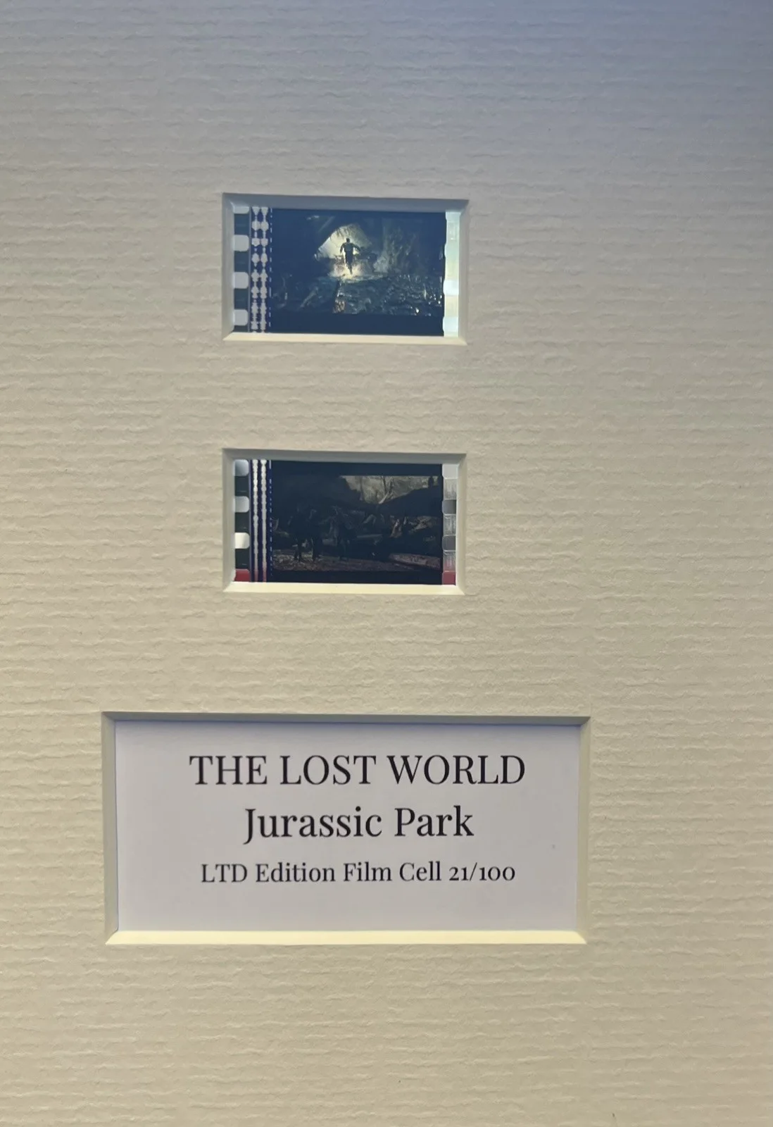 THE LOST WORLD Jurassic Park. 35mm Film Cell Mounted Display, изображение 3