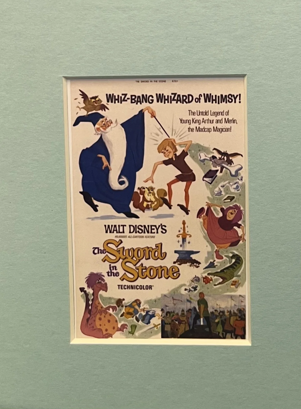 THE SWORD IN THE STONE. 35mm Film Cell Mounted Display, изображение 2